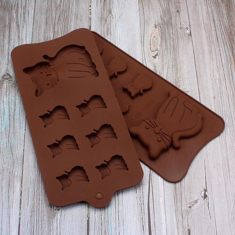 1Pcs Cat Cake Mold Silicone 3D Biscuits Fondant Handmade Bakeware Tools Resin Chocolate Candy Mould