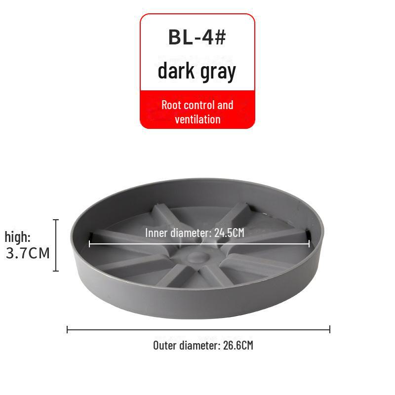 Round Thickened Plastic Flower Pot Tray - Breathable, Anti-Root Rot Base for Gardening.