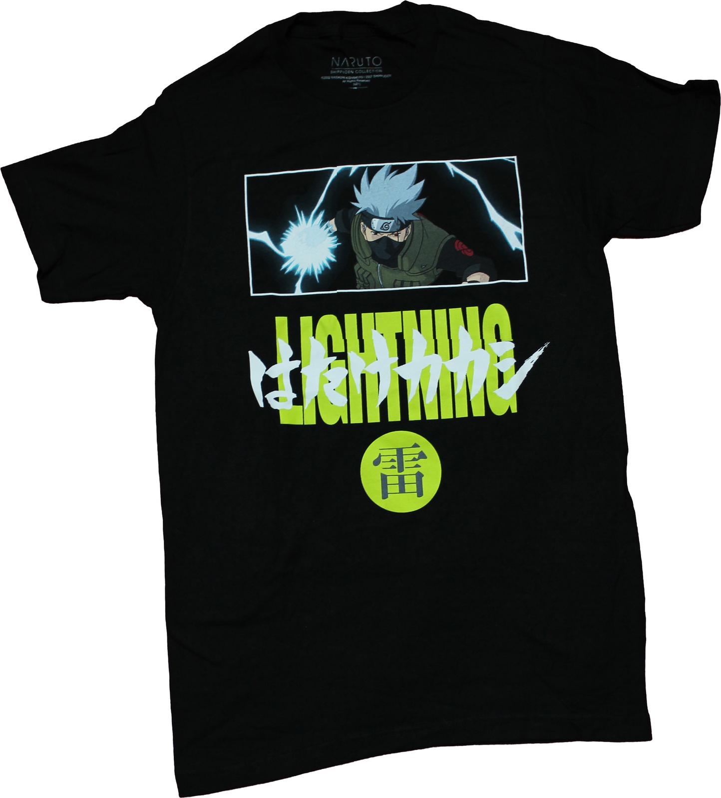 Naruto Shippuden New Adult T-Shirt - KaKashi Lighting Box Image L