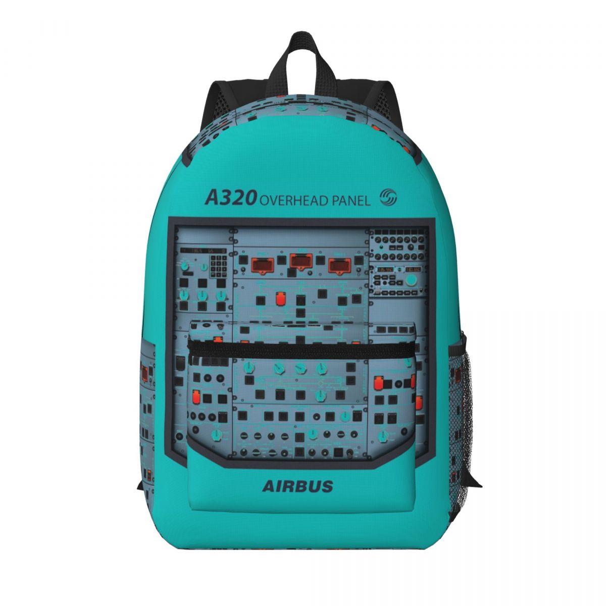 AIRBUS A320 BOVENPANEL Rugzak Dagrugzak Grote Capaciteit Kinder Boekentas Schooltas Schoudertassen voor Mannen Vrouwen One Size