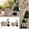 Solar Powered Snail Shaped Planter with Hanging Lantern Outdoor Garden Decoration Durable Resin Material Suitable for Patio Lawn Yard