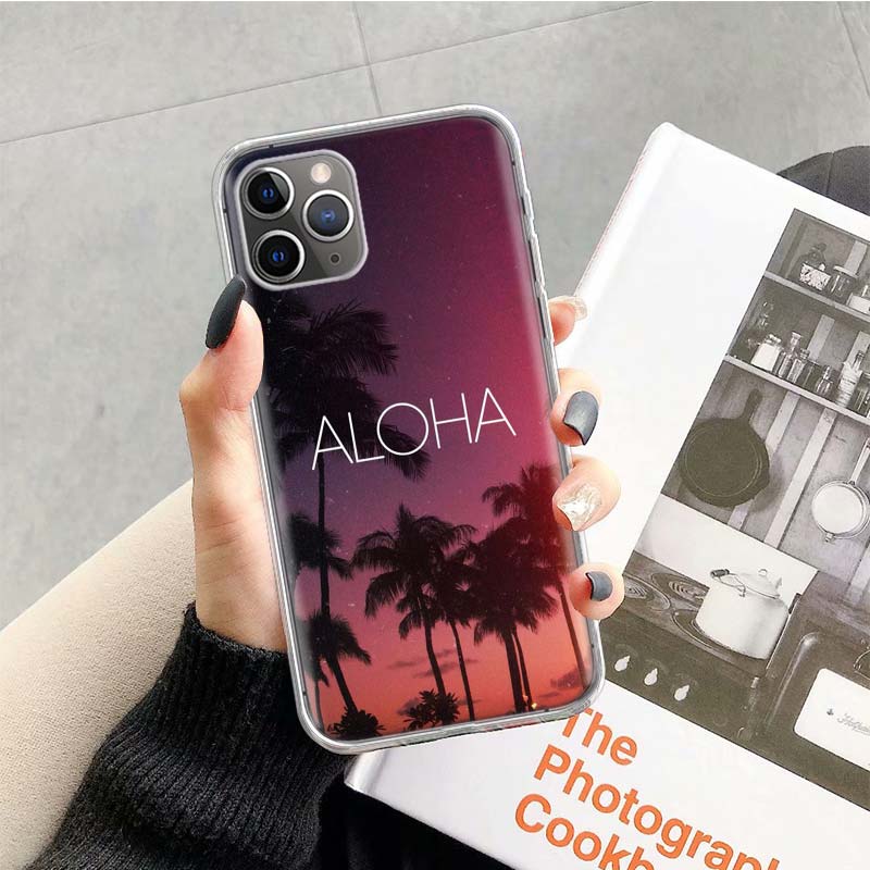 

Green Venice Aloha Palms Printed Trees Phone Case For Apple iPhone 17 Air 16 15 Plus 14 + 13 Mini 12 11 Pro Max 7 8 SE 16Max Sof iPhone 17 Pro