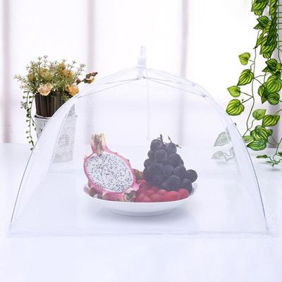 Kitchen Foldable Food Mesh Cover Anti-fly Umbrella Tent Cover Vegetable Fruit Breathable Insect-Proof Lid Food Protection Gadget