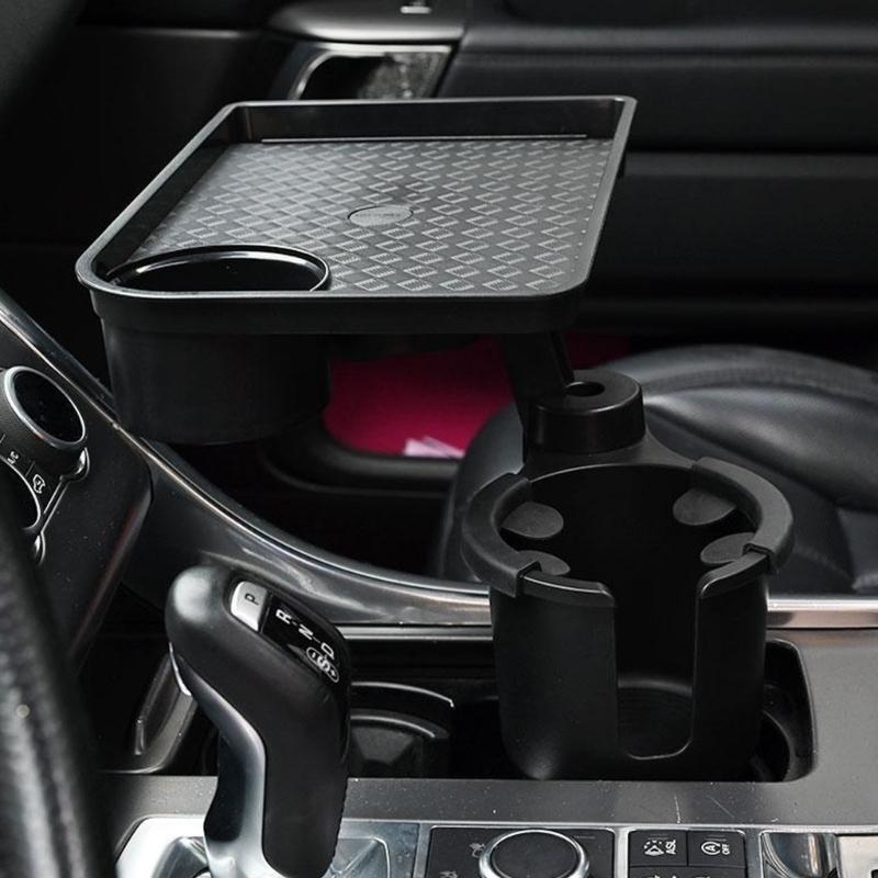 Car Cup Holder Expansion Tray With Nonslip Surfaces For Easy Access To Drinks And Snacks While Driving