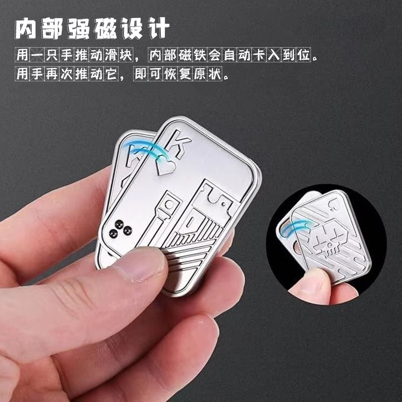 Fidget Spinner Kk Pop Fingerspitzen Kreisel Lösung Druckentlastung Spielzeug Push Poker Push Karte Edc Edelstahl Spielzeug Erwachsenen Geschenke