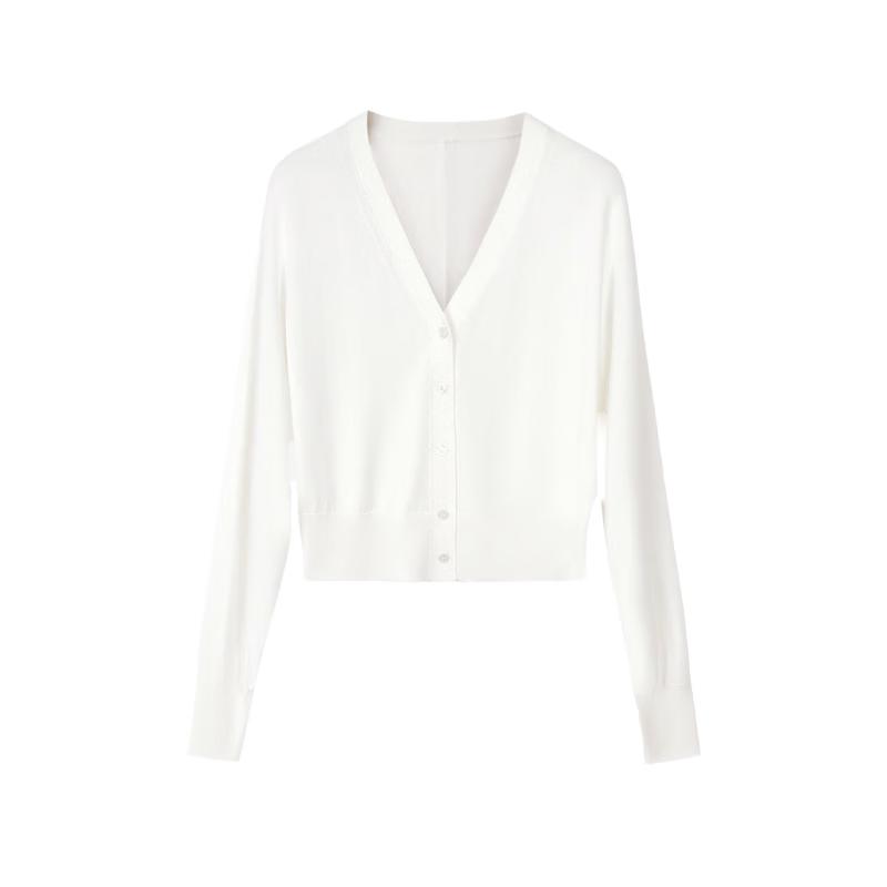 LANCY V-Neck Batwing Draped Knit Cardigan M