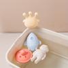 4pcs Baby Silicone Bath Squeeze Toys,Rocket, Alien,Egg Press,Squirt Toys with Squeeze Down Water Dispenser, Textured Bath Time Toys for Infants