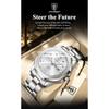 POEDAGAR Luxury Men Wristwatch Waterproof Luminous Week Date Casual Clock Stainless Steel Quartz Fashion Watches Reloj