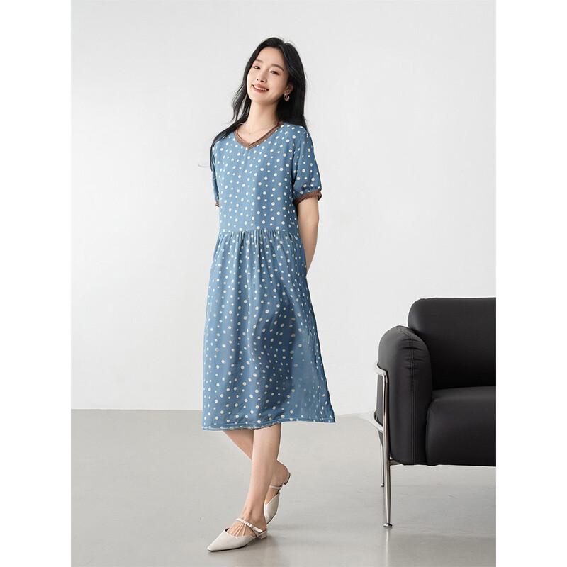 Aiyilian Summer Polka Dot Casual Dress
