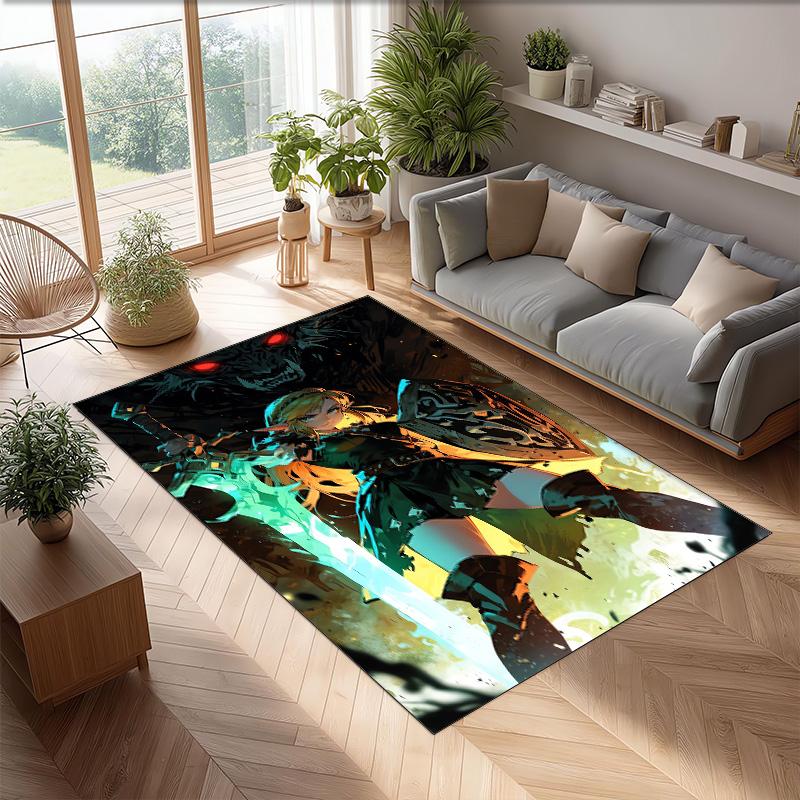 Zelda Crystal Velvet Rug, Soft Anti‑Slip Crystal Velvet Carpet for Living Room Bedroom Home Decor