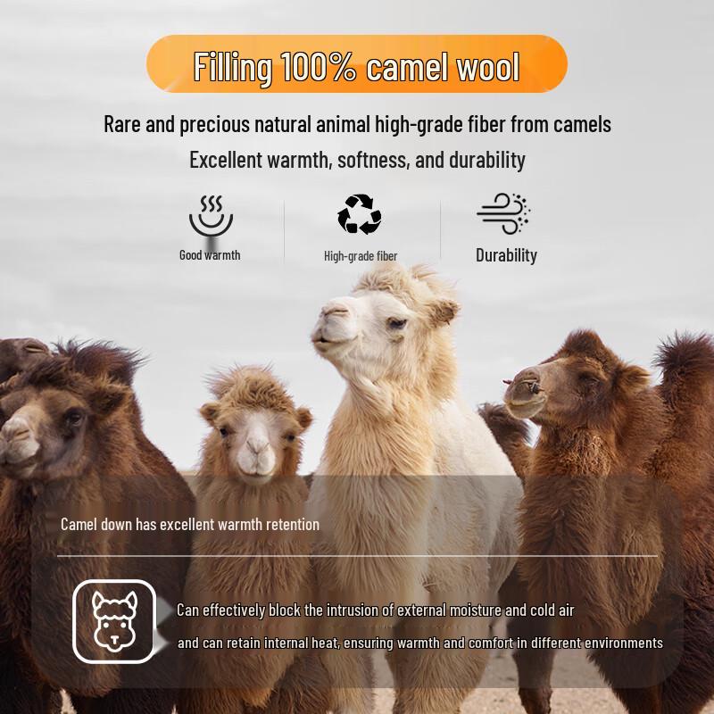 

Мужские термобрюки Yiershuang с тройным слоем утолщения и подкладкой из 100% верблюжьей шерсти XL