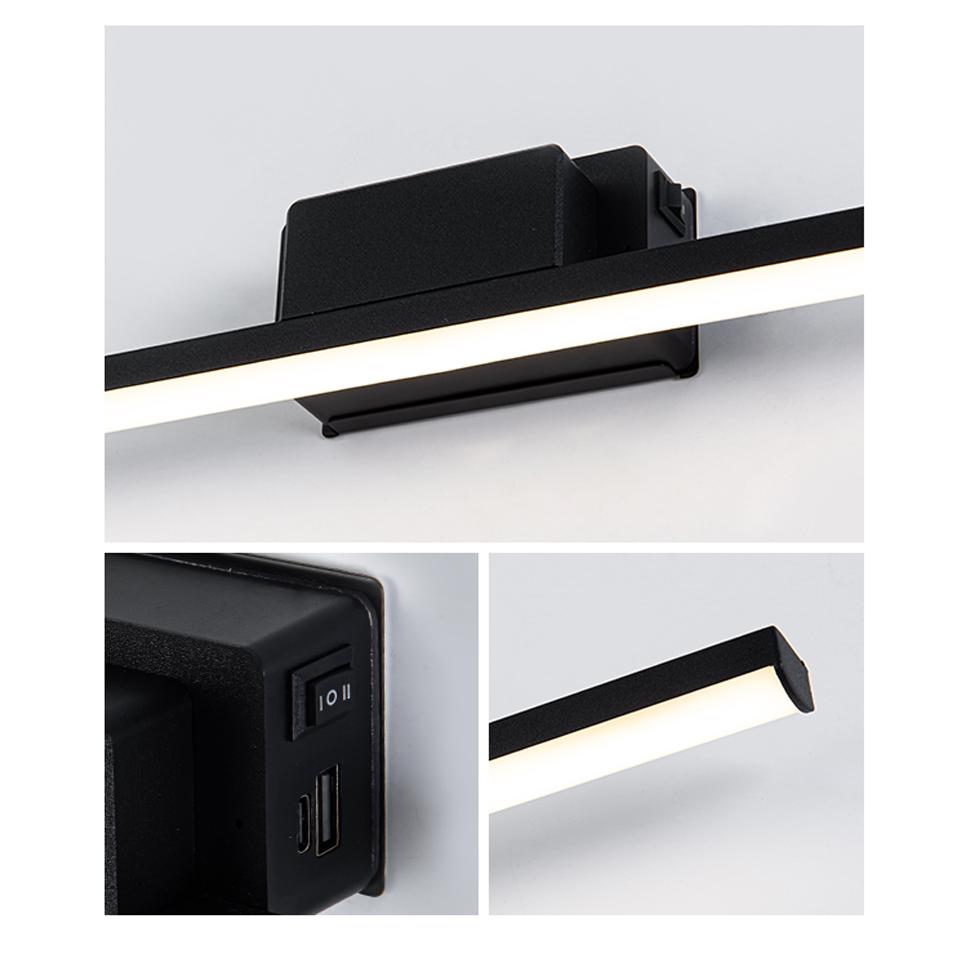 Litu LED Rechargeable wall lamp Mirror lamp Magnetic Attraction With Battery USB Wall light For Bedroom Night Lighting Corridor