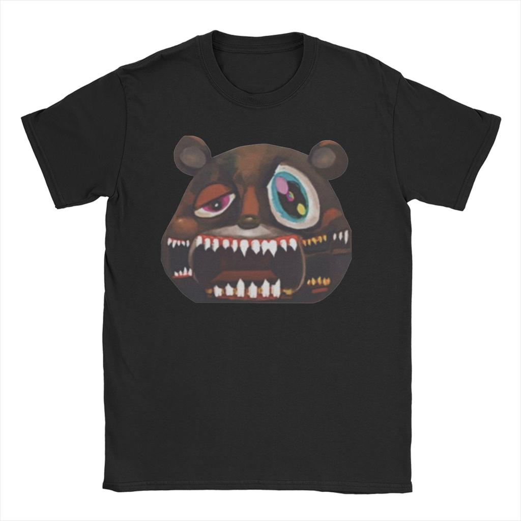 Kanye West TShirt for Unisex Women Cute Bear Novelty Pure Cotton Tee Shirt Round Collar Short Sleeve T Shirts Gift Idea Clothing