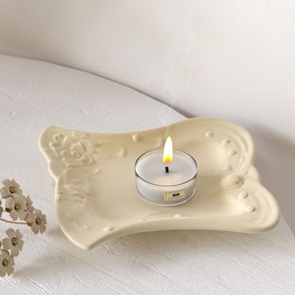 Silikon Silikonformen Geprägtes Muster Blumenmuster Aufbewahrungsschale Silikonform Runde Form Ovale Gipsform