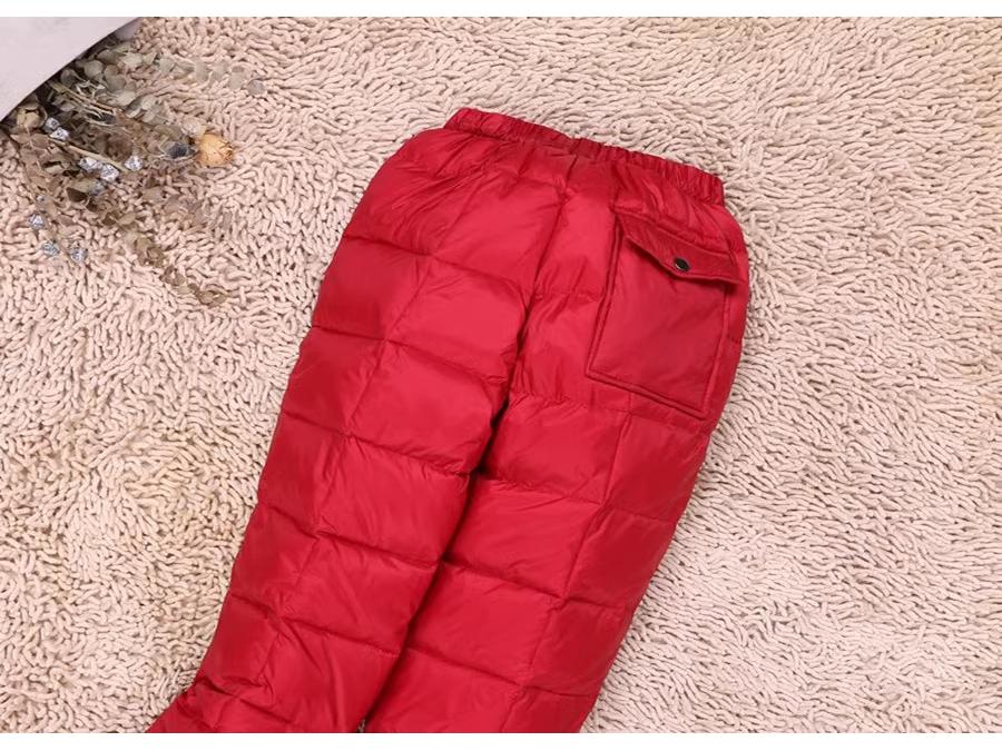 Unisex Plus Size Cotton Down Pants: Lightweight for Innerwear, Thickened for Outerwear, Ideal for Middle-aged and Elderly
