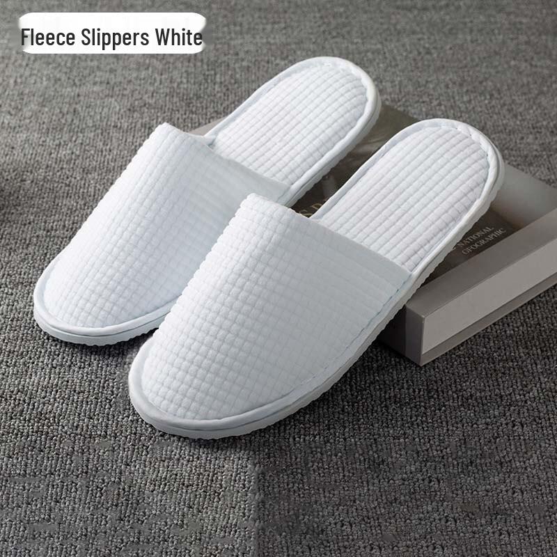 Одноразовые нескользящие гостиничные тапочки Changbaosen для путешествий 7mm White, Size 44