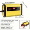 1pc Full Automatic Car Battery Charger - 3-Stage 2A Fast Charging for Lead Acid/AGM/GEL Batteries (Intelligent)