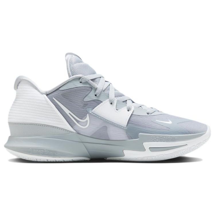 Nike Kyrie 5 Low TB EP Round Toe Comfortable Non-Slip Durable Low-Top Basketball Shoes Men Sneaker Gray White DX6565-001