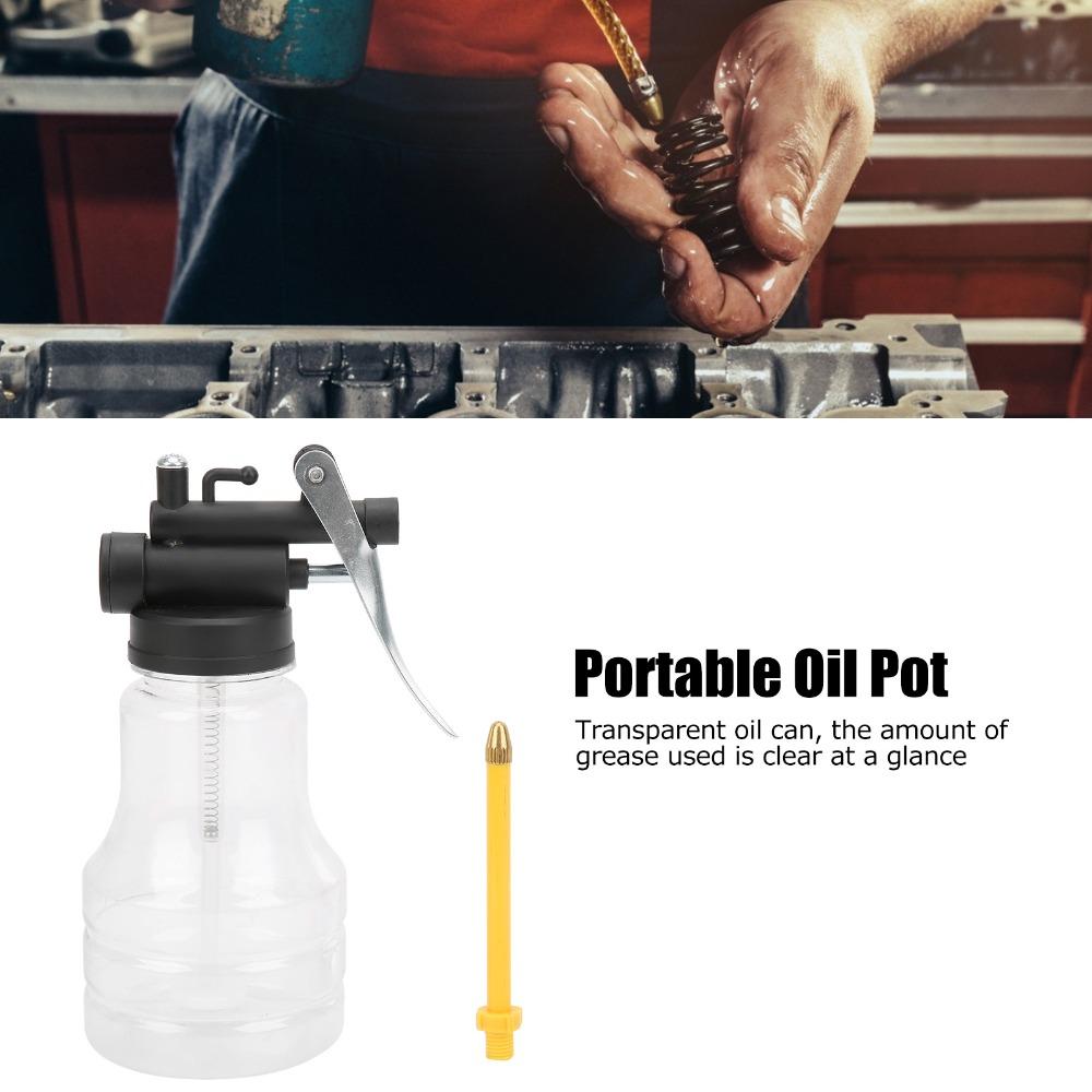 Straight Spout High Pressure Oiler 250ml Capacity Lubrication Oil Bottle Home Use