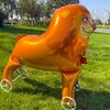 1 Pack of Wheeled Lion Aluminum Foil Balloons, Party Balloons, Suitable for Birthday Parties, Animal-Themed Party Decorations, and Holiday Parties