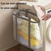 Nylon Mesh Laundry Basket Large Capacity with Handle Breathable Folding Portable Dirty Clothes Organizer Bags Toys Storage Bag