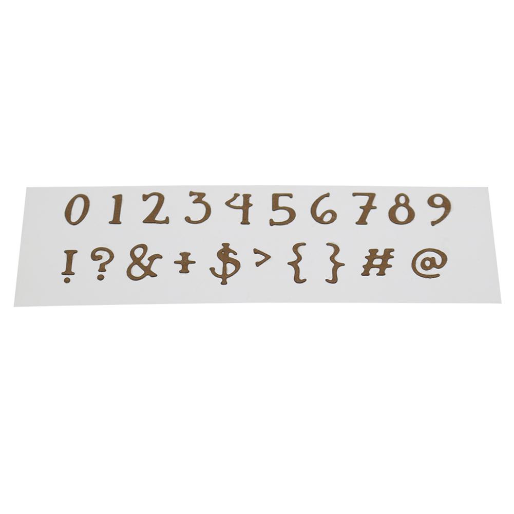 Digit Symbol Frame Metal Silvery Stencil Embossing Cutting Dies For Diy Scrapbooking Paper Album Cards Making