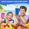 Slushie Cup, 2 Pack Slushy Maker Cup, Frozen Magic Squeeze Cups for Juice Milk Yogurt Ice Cream Make, DIY Smoothie Cooling Cup with Lid ,Straw