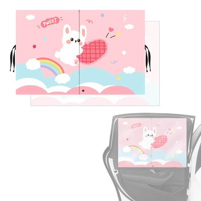 Charming Decor Car Sun Shade Side Car Screen Door Magnet, Light Shield, Cute, Characters,