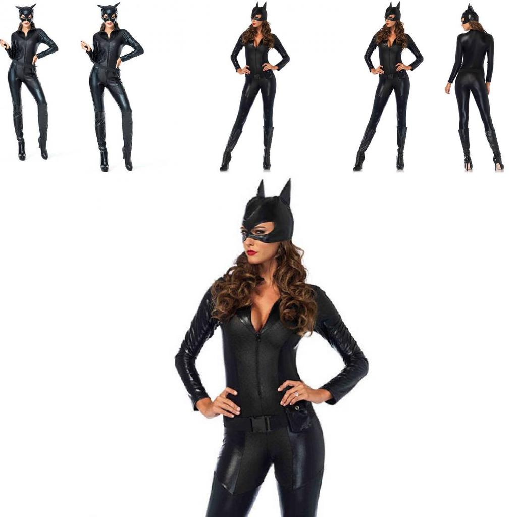 Costume di Halloween Catwoman Vestito Cosplay Per Eventi di Festa e Spettacoli Teatrali
