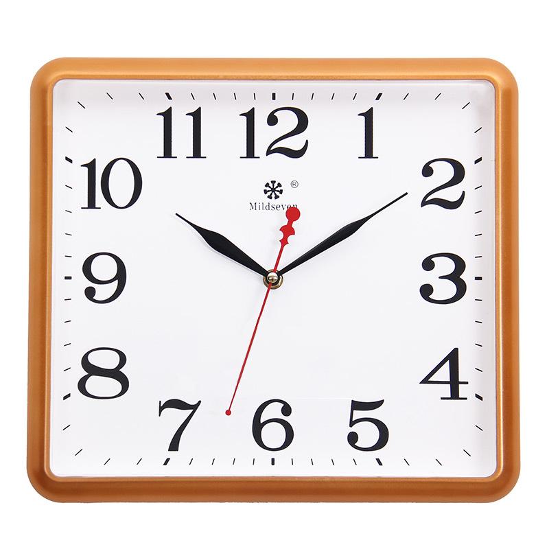 Silent Square Quartz Wall Clock with Perpetual Calendar - Creative, Fashionable Art Design for Living Room