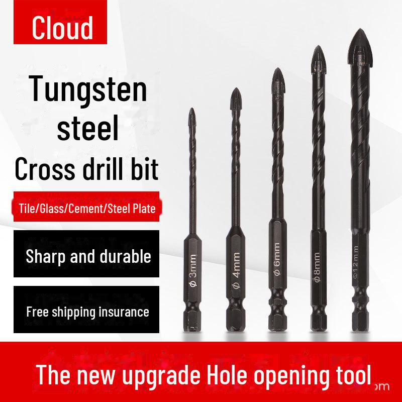 6mm Four-Edged Tile, Concrete & Glass Drill Bit