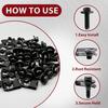 M6x1.0 Automotive Body Bolts/Screws & U-Nut Clips, Universal Engine Splash Shield, Fender Liner,Bumper, Fasteners Kit