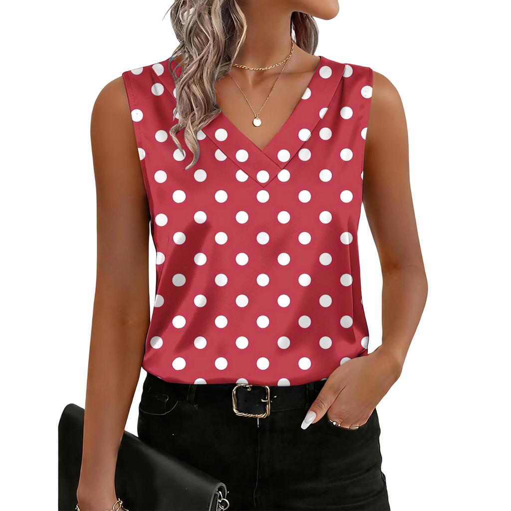 Women's fashionable polka dot printed blouse