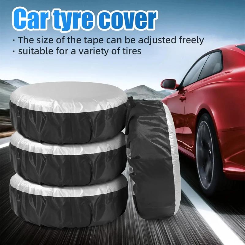 For Toyota Camry Corolla RAV4 Hilux Fortuner Yaris Land Cruiser 4PCS Car Tire Cover Spare Wheel Dustproof Protector
