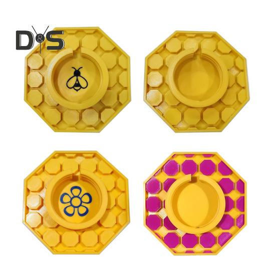 Bievanningsfat Hage Biefôringsskål for Mason-glass 3D-printet Biedrikkestasjon Birøktverktøy for Bikube Bigårdstilbehør