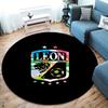 Club Leon Round Area Rug,Carpet Rug for Living Room Bedroom Sofa Playroom Decor,Non-slip Floor Mat