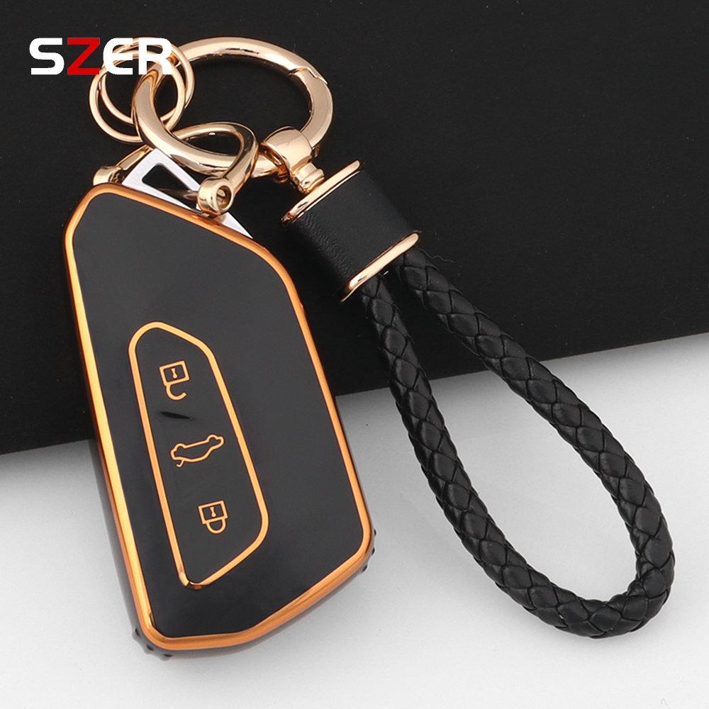 Fashion Tpu Car Key Case For Vw Volkseagen Golf 8 Mk8 Id.3 Id.4 Cupra Skoda Octavia A8 Seat Leon Mk4 Formentor Tarraco