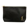 SAINT LAURENT Minimalist Plain Classic Black Makeup Bags