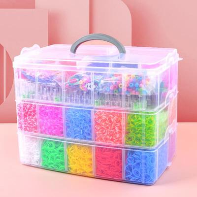 Kit de Pulseras DIY de Bandas de Goma Arcoíris de 15000 Piezas para Niños