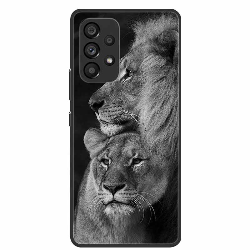 For Samsung Galaxy A53 5G Case Animals Silicone TPU Soft Phone Back Cover Case For Samsung A53 5G SamsungA53 Wolf Funda Coque