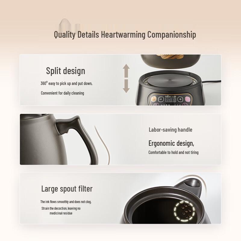 BEAR 3L Smart Automatic Ceramic Herbal Decoction Pot CN Plug (adapter Included)