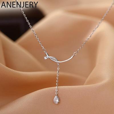 Collana con nappa con goccia d'acqua Collana femminile semplice e leggera con catena geometrica di lusso all'ingrosso