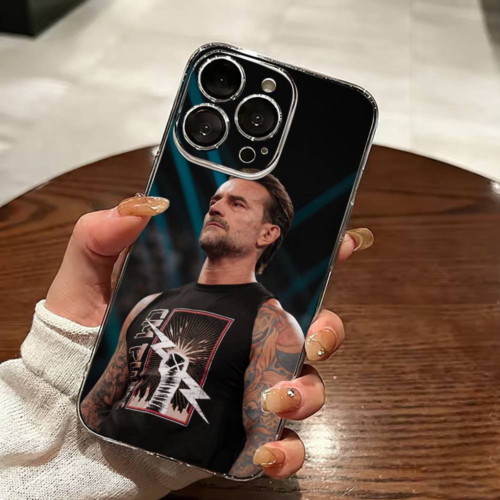 Ringer CM Punk-k Handyhülle Transparentes Silikon Weich Für iPhone 17 16 15 14 13 12 11 Mini Pro Max Plus
