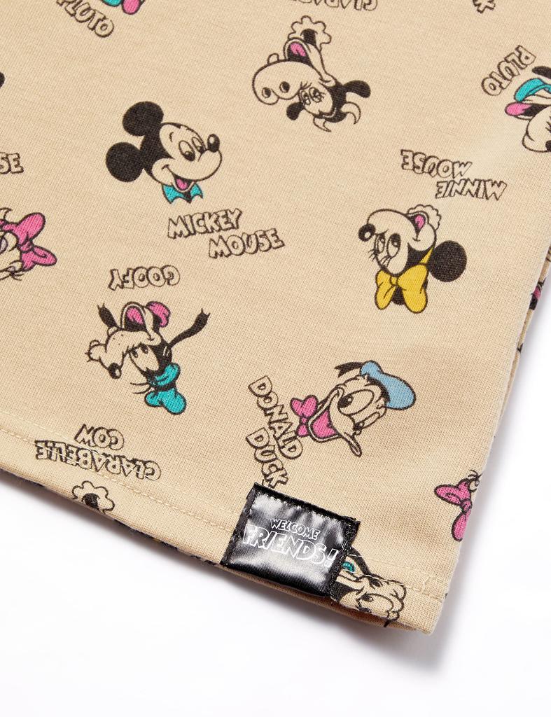 Pyžamová sada pro dlouhé pyžamo, horní a spodní díl, béžová, 110 [Disney] dívčí, kartonová, s rukávem, sada, tričko, 15110800130110