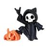 Halloween Pumpkin Flat Car Interior Ornament for Dashboard and Home Shelf Decor