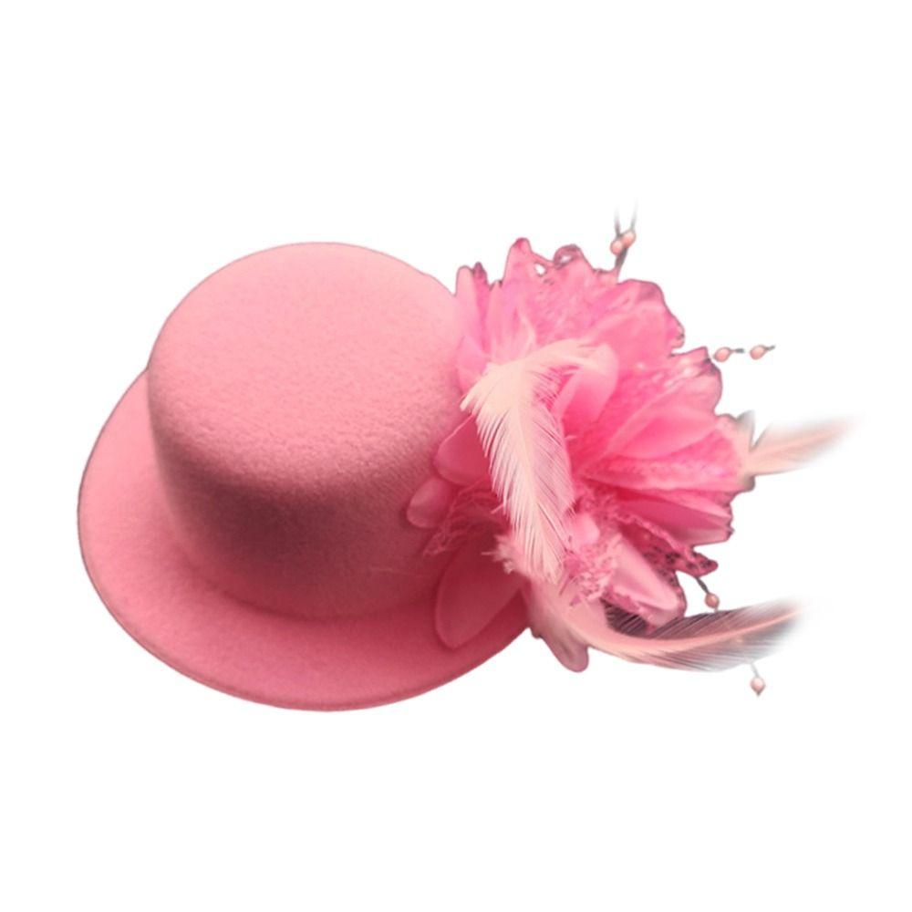 13cm Barn Fascinatorer Hattar Fjädrar Te-fest Hårnålar Mode Huvudbonader Hattar Fest