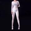 Sexy Women Oil Glossy Shiny Elastic Bodysuit Yoga Shapping Tights Bodycon Silky Satin Smooth Jumpsuits Maid Leotard Candy Color