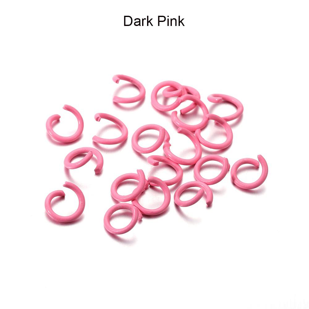

100Pcs/Lot 1.2x8mm Colorful Metal Open Jump Rings Split Jump Ring Connector for DIY Jewelry Making Findings Accessories Supplies 8mm X 100pcs темно-розовый