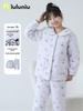Lulu Cow Winter Quilted Girls' Pajamas - Extra Thick Cotton for Middle To Big Children