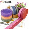 1/2/3/4/5M Cotton Ramie Webbing Strap Tape Jacquard Band Backpack Bag Belt Ribbons DIY Sewing Biasband Clothing Accessories